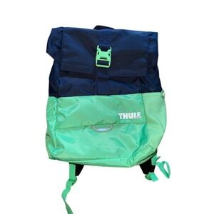 Thule Departer Roll-Top Daypack Backpack Laptop Sleeve Navy Mint Green commuter